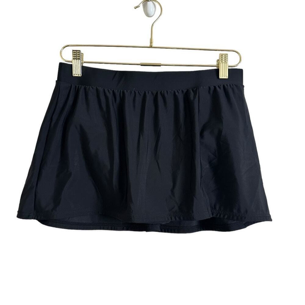 Miraclesuit X‎ Talbots Skirt Swim Bottom Women's 6 Black Light Control Stretch